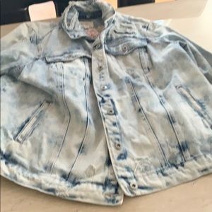 Rip jeans jacket.